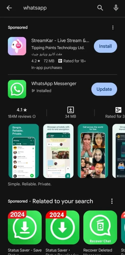 whatsapp not show contacts